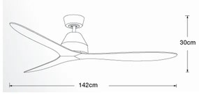Lucci air 213044 - Mennyezeti ventilátor WHITEHAVEN 1xGX53/18W/230V fekete + távirányító