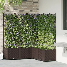 Kert Cserép Rácsos 5 db Barna 120x120x143 cm