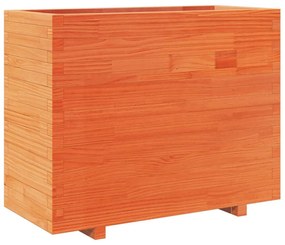 viaszbarna tömör fenyőfa kerti virágláda 90x40x72,5 cm