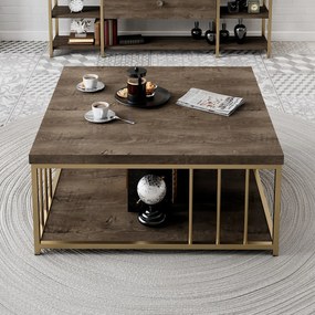Dohányzóasztal Zen (dió + arany). 1073450