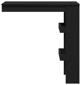Falra szerelhető bárasztal - Fekete tölgy - 102x55x103.5 cm - Mérnöki fából készült