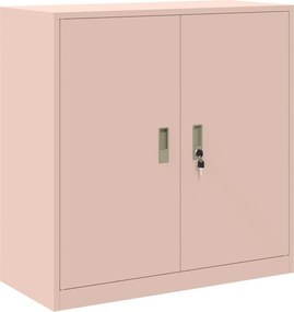 vidaXL Tárolószekrény Rózsaszín 90 x 40 x 90 cm Acél