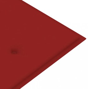 piros oxford szövet kerti padpárna 180 x 50 x 3 cm