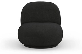 Fekete buklé fotel Chuck – Micadoni Home