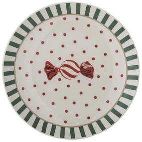 Fehér agyagkerámia desszertes tányér karácsonyi mintával ø 16 cm Yule – Bloomingville