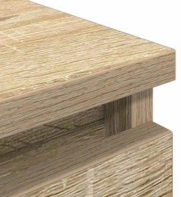 sonoma tölgy színű szerelt fa TV-szekrény 100x35x54 cm