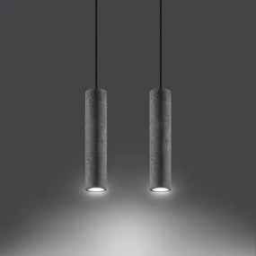 Sollux SL.0654 - LUVO 2xGU10/40W/230V beton/fekete függeszték