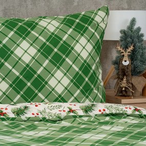 4Home Scotch green pamut ágyneműhuzat, 140 x 220 cm, 70 x90 cm, 140 x 220 cm, 70 x 90 cm