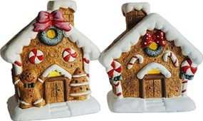 LED-es lampion KerĂĄmia hĂĄzikĂł karĂĄcsonyra mĂ©zeskalĂĄcs hĂĄzikĂł stĂlusban