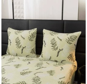 Mikroszálas ágynemű LEAFY világoszöld Ágyneműhuzat mérete: 2 db 70 x 90 cm | 200 x 220 cm