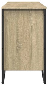 Sonoma tölgy szerelt fa fürdőszobai mosdószekrény 91x35x60 cm