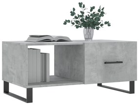 Betonszürke szerelt fa dohányzóasztal 90 x 50 x 40 cm