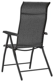 2 db szürke polyrattan összecsukható kerti szék