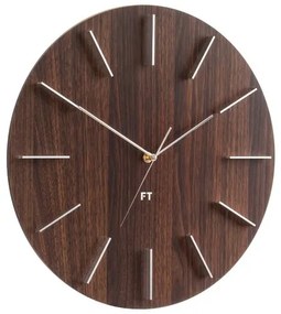 Future Time FT2010WE Round dark natural brown Design falióra, 40 cm