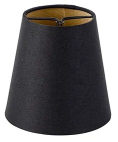 Pamut csipeszes búra fekete 12 cm kerek arany belsejével