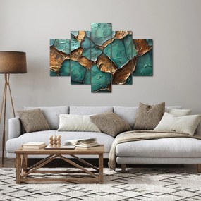 Kép - Zöld-arany festés (150x105 cm)