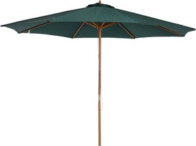 Outsunny 300x250 cm-es Napernyő Fa Tölggyel és 8 Bordás Kötélrendszerrel | Aosom