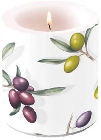 Átvilágítós viaszgyertya közepes olívás Delicious olives