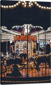 Vászonkép Körhinta Éjszakai fények Vidám város 60x100