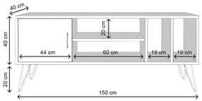 TV asztal/szekrény Tivoli (fekete + barna). 1072687