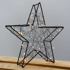 Karácsonyi csillag időzítővel - 25 LED meleg fehér