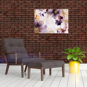 Kép - Akvarell virágok (70x50 cm)
