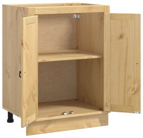 Cabinet polcokkal tárolóval Méz 60 x 46 x 81,5 cm Tömör fenyőfa