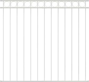vidaXL Kerítéselem Fehér 170 x 150 cm Acél