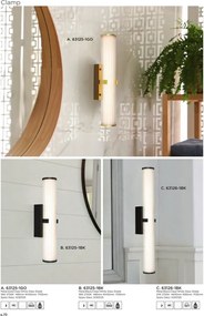 Fürdőszoba Fali Lámpa Fekete CLAMP SEARCHLIGHT 63125-1BK