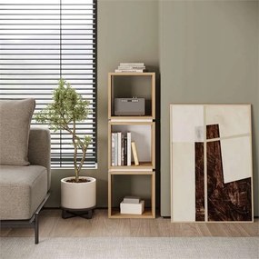 Houseland Lofty 3 könyvespolc, zafír tölgy/fehér