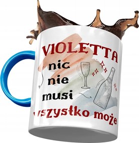 Kék Bögre Violetta Barátnőknek Ajándék Nyomtatott Fotóval