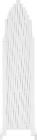 Rácsos térelválasztó panel, fehér/fa, 250 cm, KEJLY