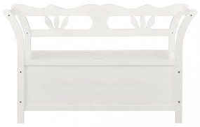 fehér tömör fenyőfa pad 107 x 45 x 75,5 cm