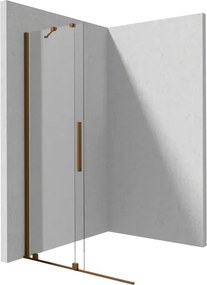 Prizma csúsztatható walk-in zuhanyfal_100x195, szálcsiszolt bronz
