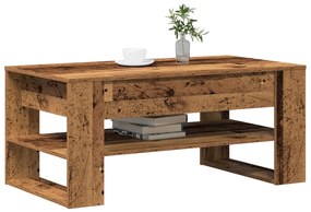 Kávézóasztal Régi Fa 102x55x45 cm Műanyag