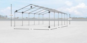 Raktárcsarnok/garázs 4x10x2m Comfort PE 240g