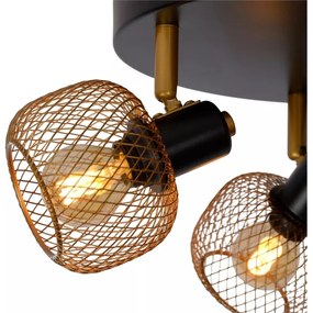 Lucide 77978/13/02 - Spotlámpa MAREN 3xE14/13W/230V fekete/réz