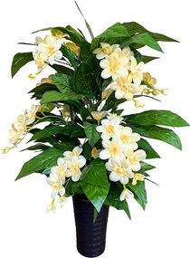 Cserepes virág Jázmin Gardenia 85cm művirág Cserépben Sárga