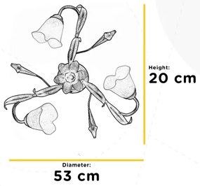 ONLI - Mennyezeti lámpa LUCREZIA 3xE14/6W/230V bronz