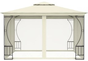 krémszínű pavilon hálóval 300 x 300 x 265 cm