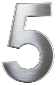 "5" házszám, RN.75L, rozsdamentes acél