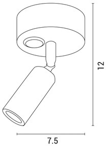 LED Fali spotlámpa ARISTON LED/3W/230V 3000K fehér