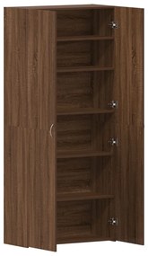Cipőszekrény Barna Tölgy 80x35,5x180 cm Mérnöki Fa