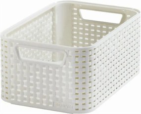 Rattan hatású kosár, 6l, törtfehér, CURVER Style S (CSCR7B)