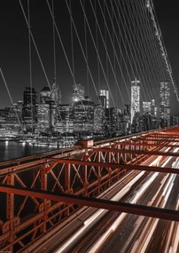 Poszter 29,7x42cm Brooklyn híd este 2, Assaf Frank