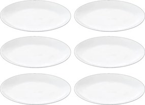 Ebédlő tányér kerek 23 cm Wilmax Fehér Porcelán 6 db