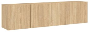 2 db sonoma tölgy színű fali TV-szekrény 80 x 30 x 41 cm