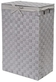 Laundry Basket Linen szürke, fedeles szennyeskosár, magasság 60 cm - Compactor
