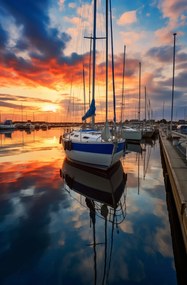 Poszter 56,6x86,4cm Naplemente Marina-ban