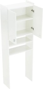 Szekrény a mosógép fölé, fehér, NATALI